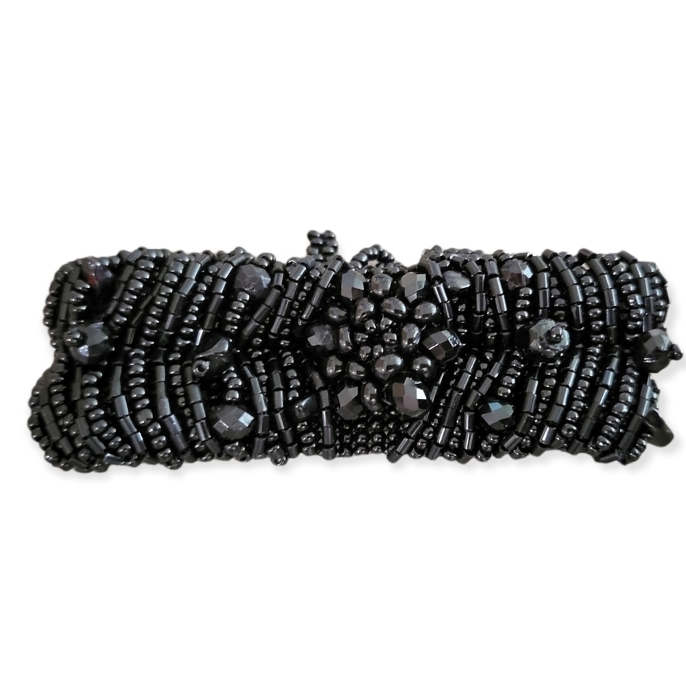 Black Beaded Bracelet Seed Bracelet